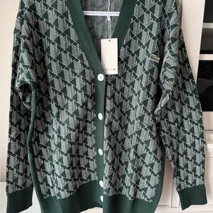 Geometric Green Cardigan